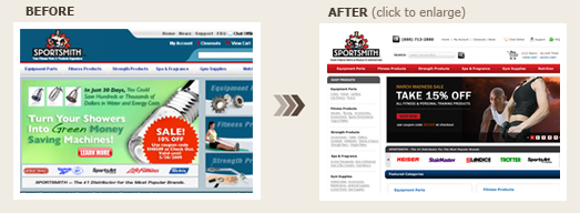 website redesign sample