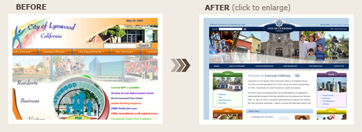 website redesign sample