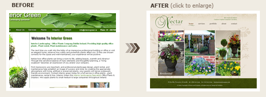 website redesign sample