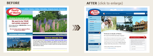 website redesign sample