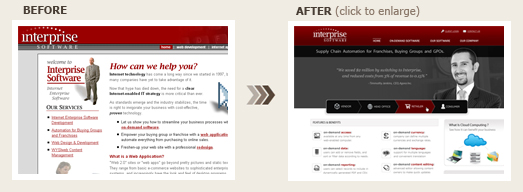 website redesign sample