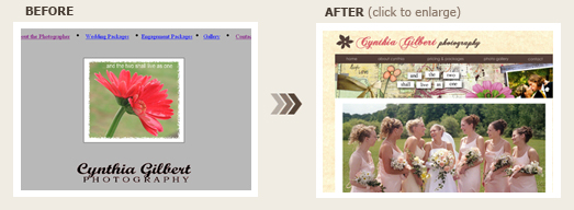 website redesign sample